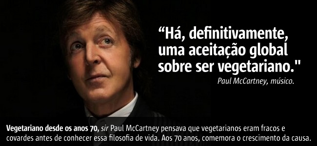 Sir Paul, natureba desde os anos 70