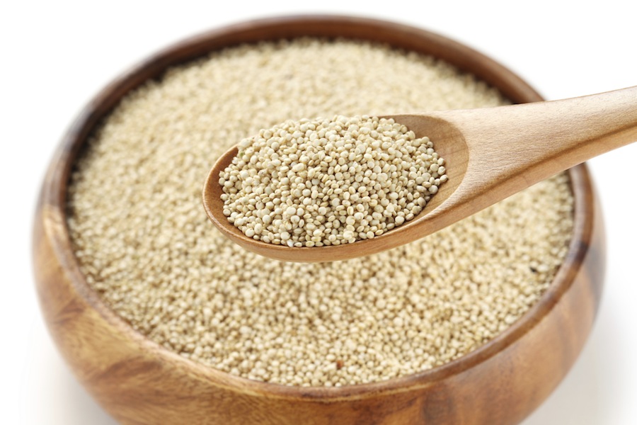 Esse grão pouco conhecido é muito rico em fibras e proteínas, não contem glúten e possui baixo nível glicêmico. Fornece energia e prolonga a sensação de saciedade, pois seus carboidratos demoram a ser metabolizados.
