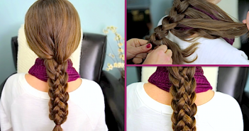 Penteado trança sobre trança: Passo a passo