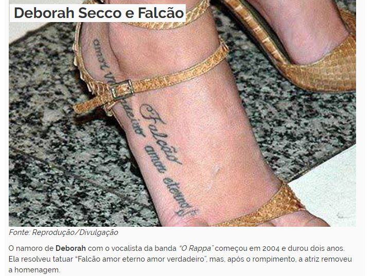 7 Celebridades que se arrependeram de ter feito tatuagem 7 Celebridades que se arrependeram de ter feito tatuagem